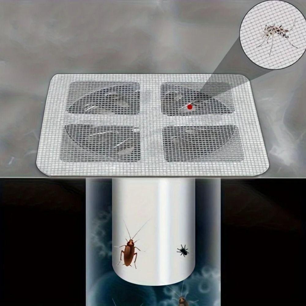 Anti-blocking Disposable Hair Catchers Mesh Filter Mesh Stickers Shower Drain Cover Bathroom