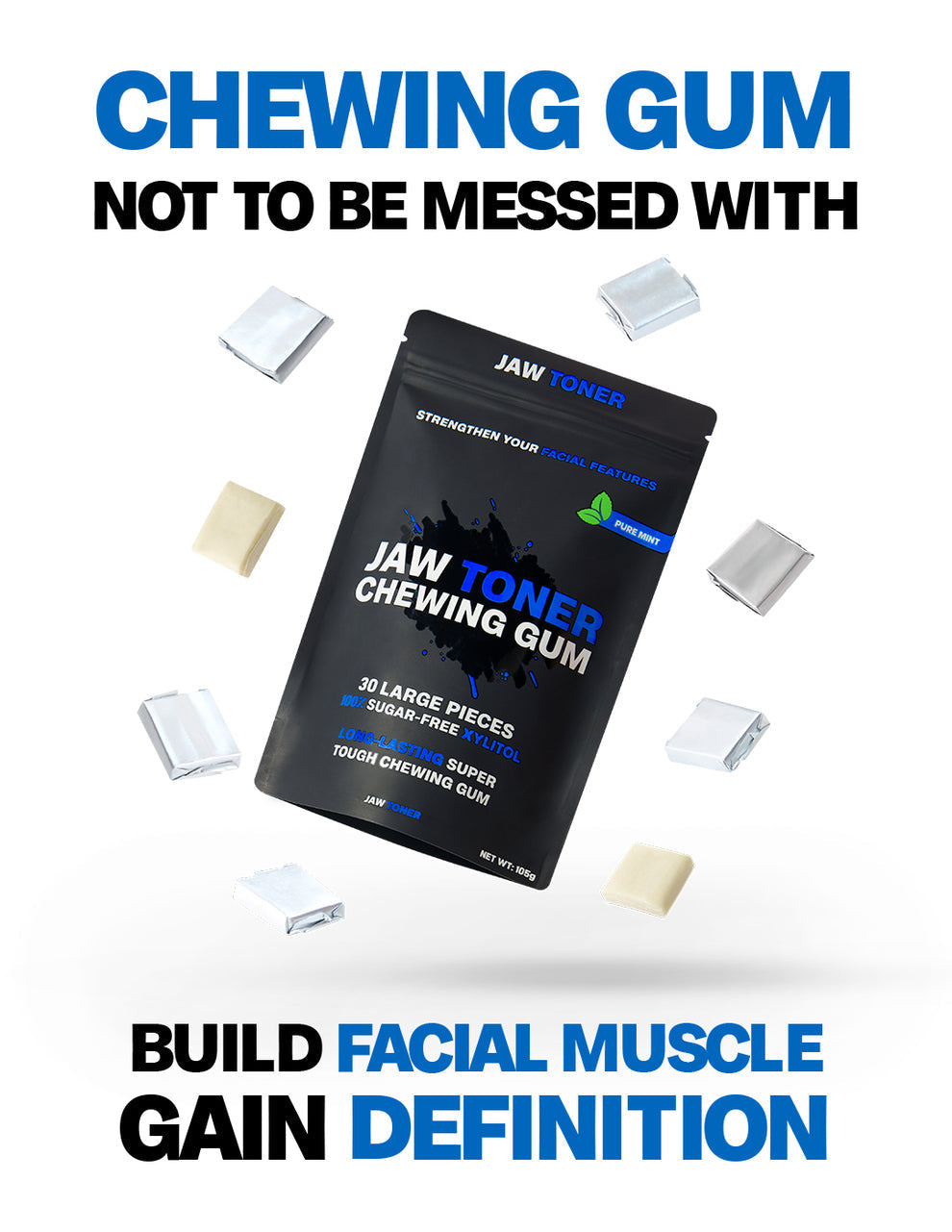 Jaw Toner Chewing Gum - Pure Mint