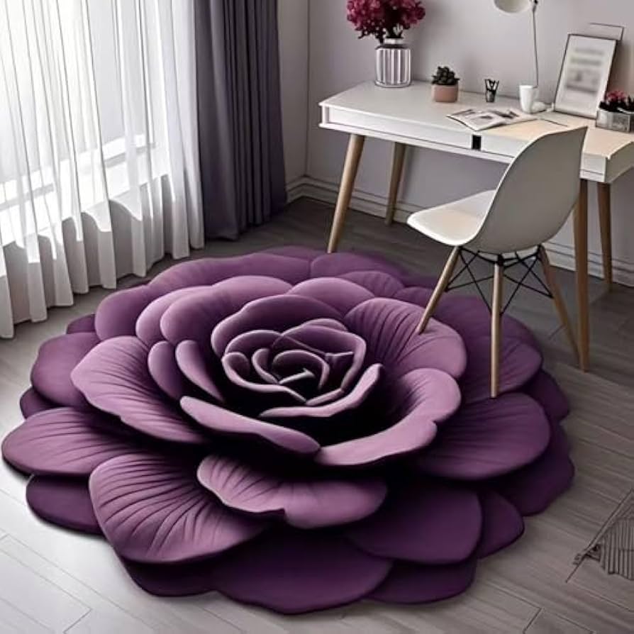3D Floral Plush & Diatomaceous Earth Floor Mat (60*60)