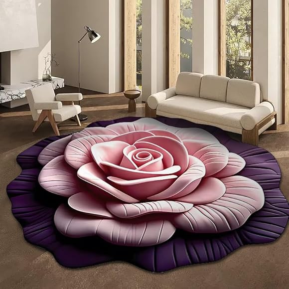 3D Floral Plush & Diatomaceous Earth Floor Mat (60*60)