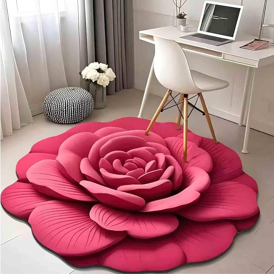 3D Floral Plush & Diatomaceous Earth Floor Mat (60*60)