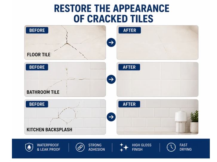 Wall Repair, Ceramic Tiles and Sink Repair Gap Filler Paste