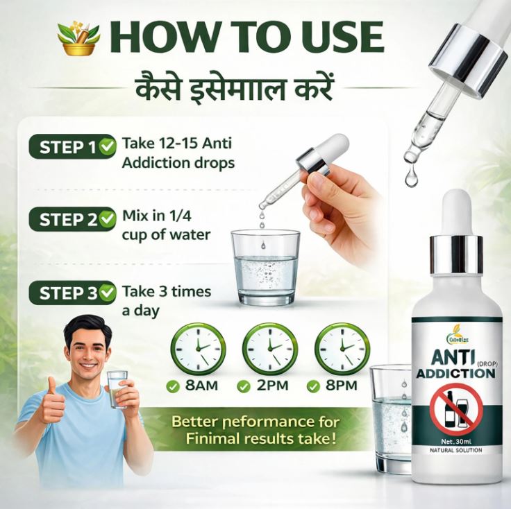 grinbizz Anti-Addiction Drop|Daru Mukti Dawa|Good Bye Addiction|Smoking Killer|Nashaband (30 ml)