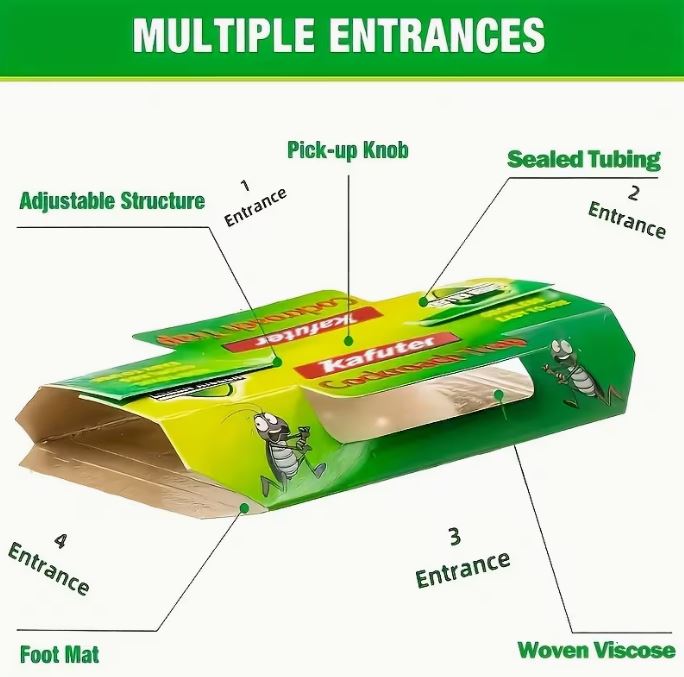 Cockroach Traps, Indoor Sticky Paper Cardboard