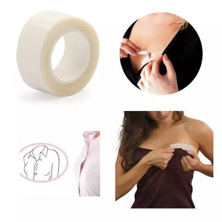 Fashion Clothing Tape, Double-Sided Adhesive, Strong Bonding, Transparent Body Tape, Skin-Safe, Transparent