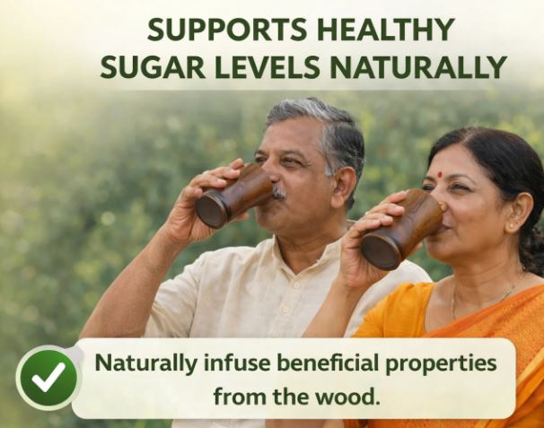Sugar Control Glass Made From Vijaysar Wooden  ✨🌿